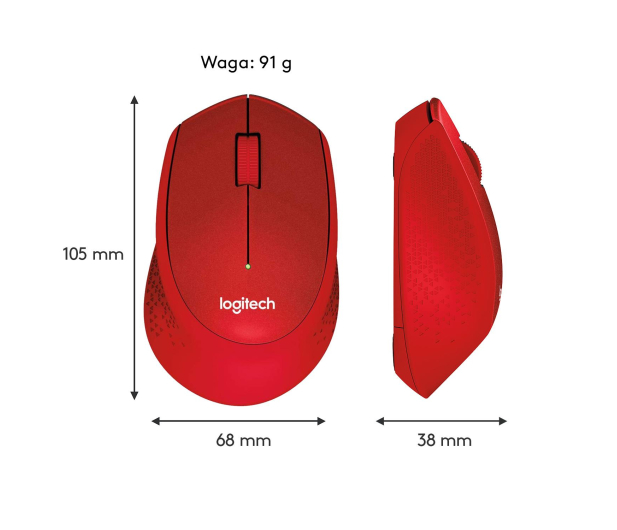 Logitech M330 Silent Plus (czerwona) - 329392 - zdjęcie 11
